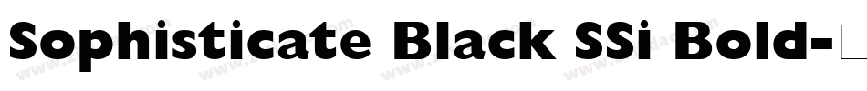 Sophisticate Black SSi Bold字体转换